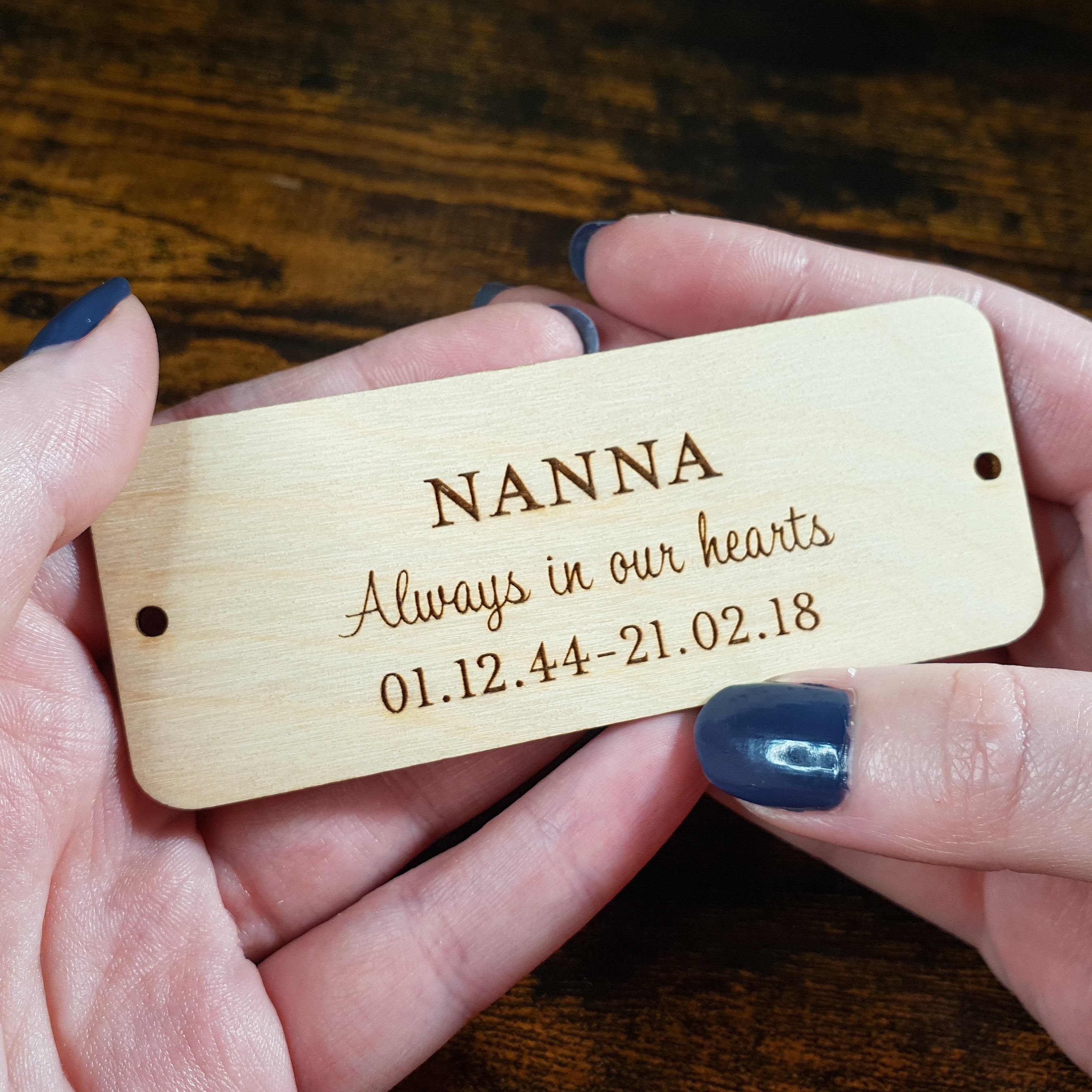 Personalised Plaques Rustic Tags Memorial Plaque Etsy