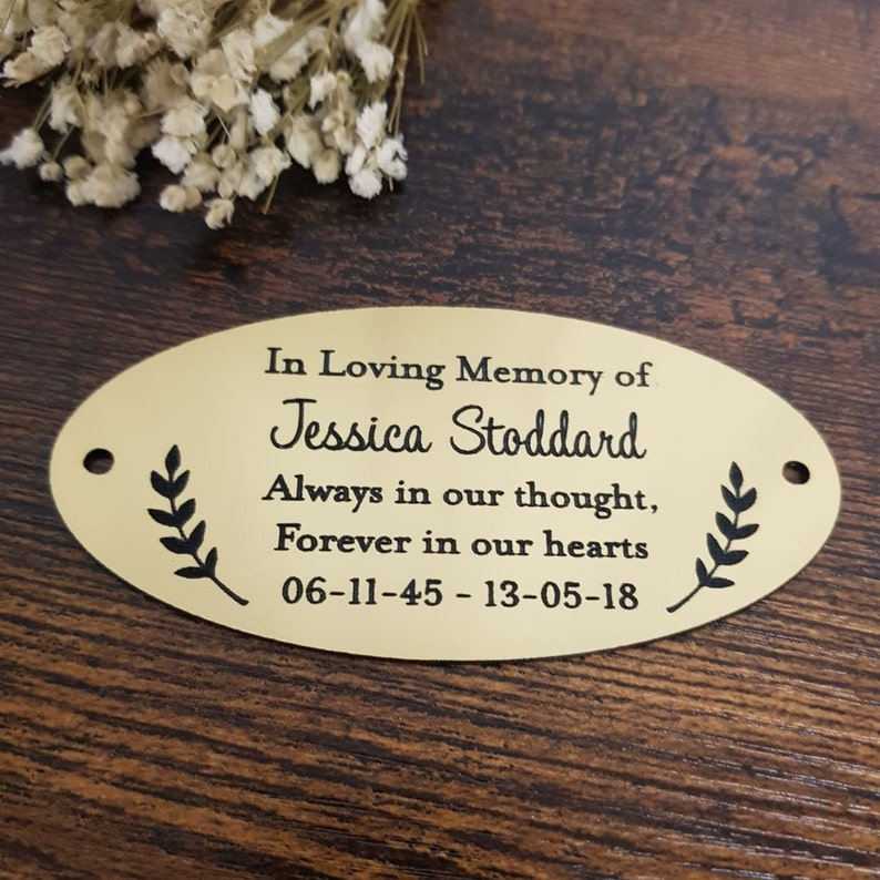 Personalised Bench PlaquesName Tags Memorial Plaque Etsy