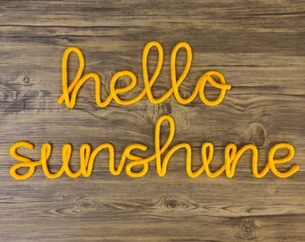 Custom Knitted Wire Word Sign