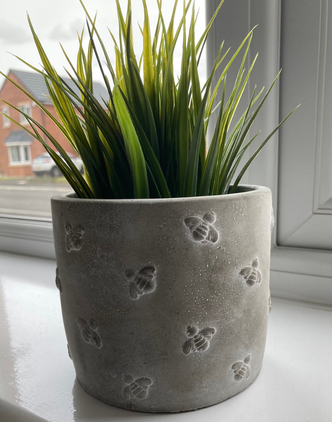 Grey planter / grey plant pot/ grey indoor plant pot Etsy