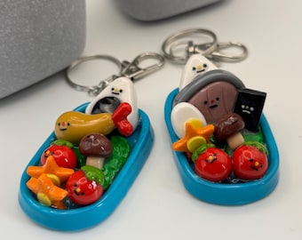 Miniature Bento Box  Keychain/ Magent
