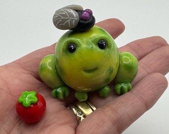 Happy Frog Desk Buddy with magnetic charms