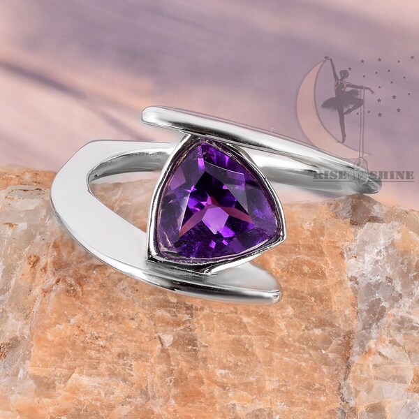Purple Wedding Ring Etsy