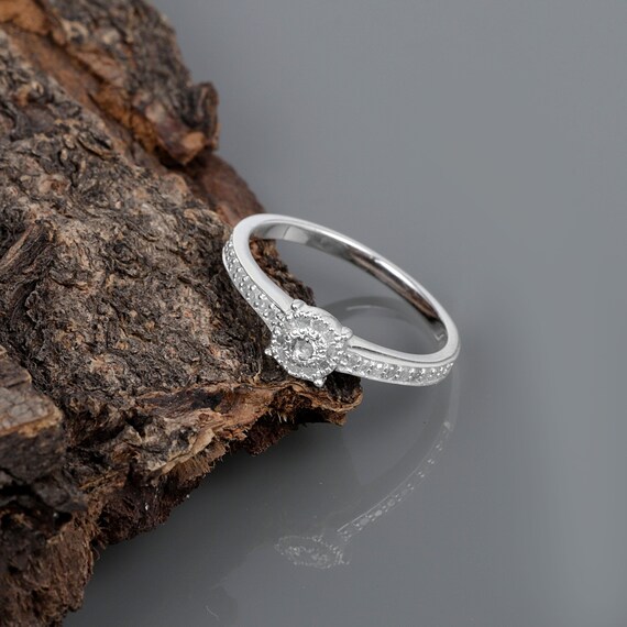 Art Deco 18K White Gold Ctw Diamond Ring With Appraisal