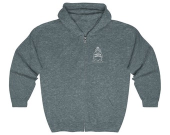 Unisex Heavy Blend Full Zip Hooded Sweatshirt With Hidden Duck