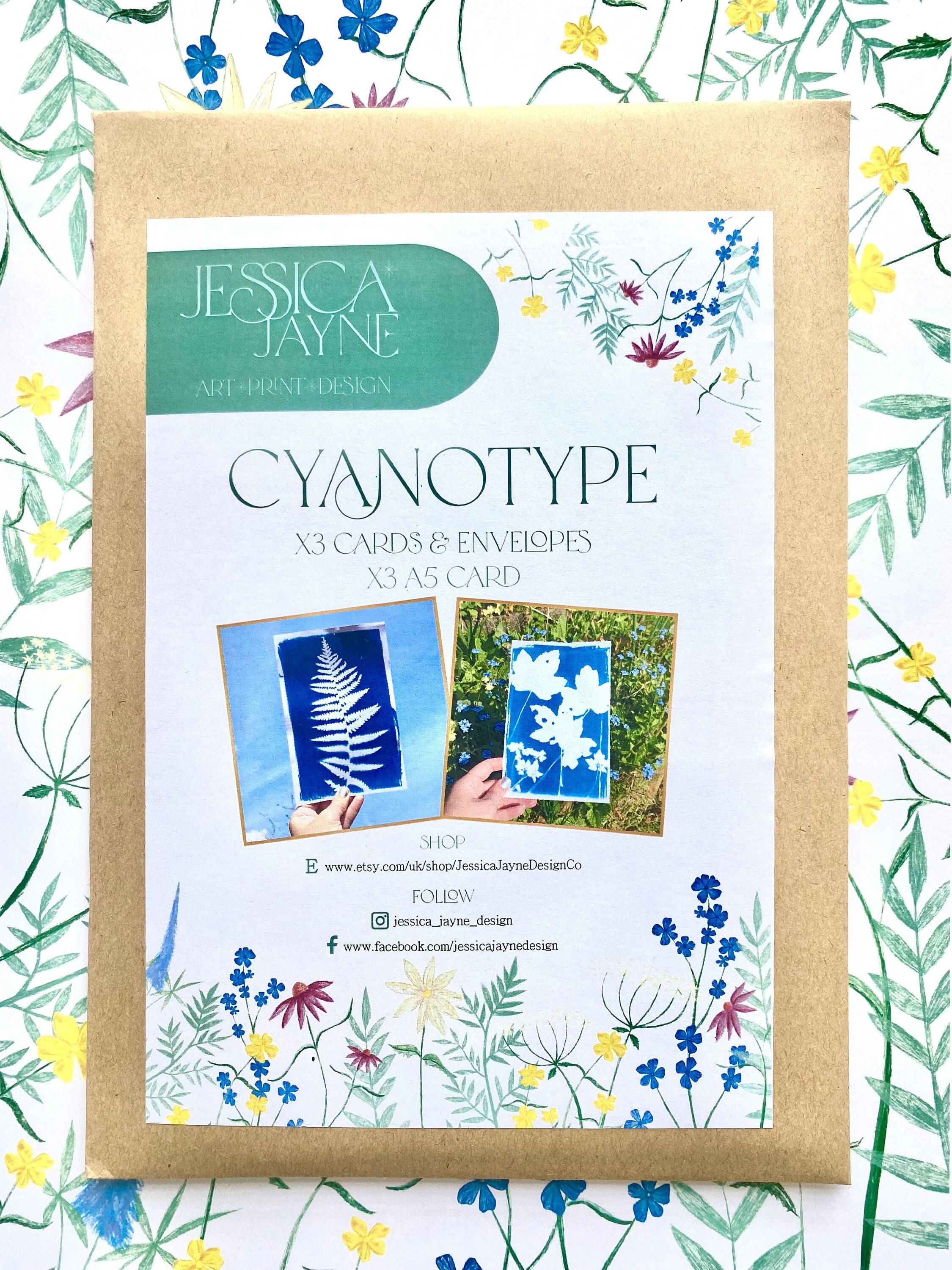 Cyanotype Kit, Diy Kit, Solar Printing Kit, Mushrooms Cyanotype Stencils,  Cyanotype Paper, Cyanotype Print, Diy Kit, Craft Kit 