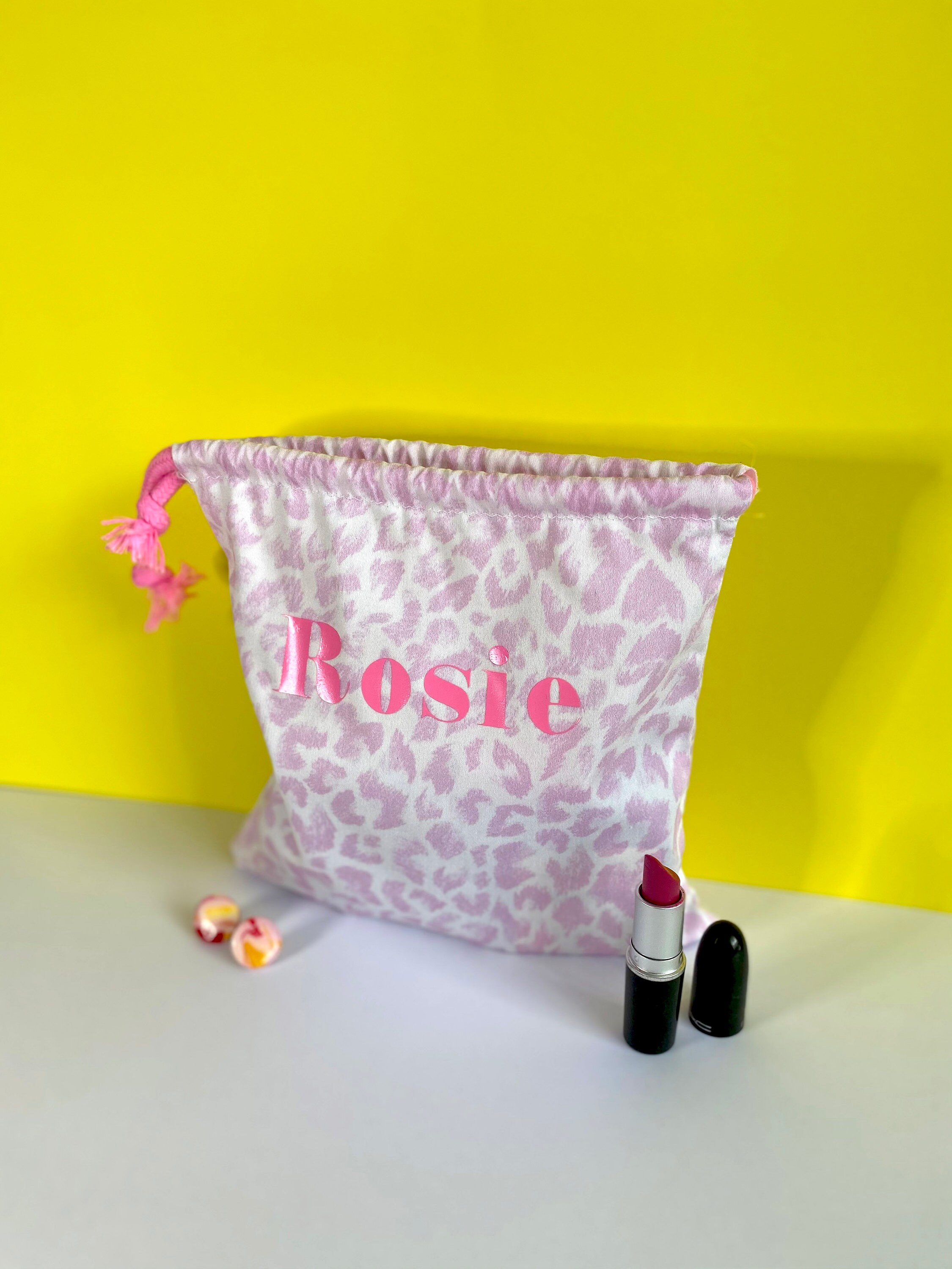 Leopard Print Cosmetic Bag with Personalisation. Etsy
