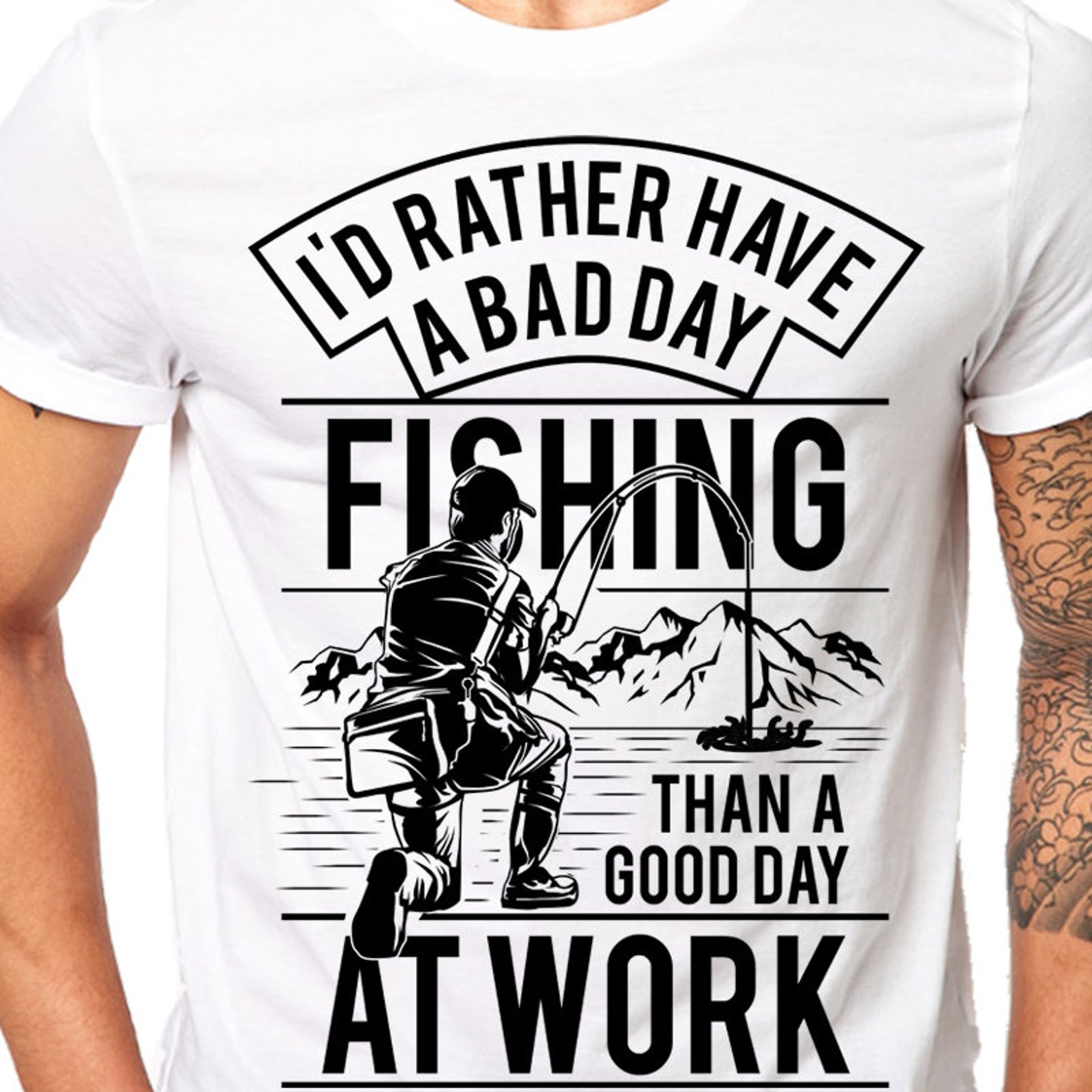 Unique Tshirt for Angler fishman fishing an original gift Etsy