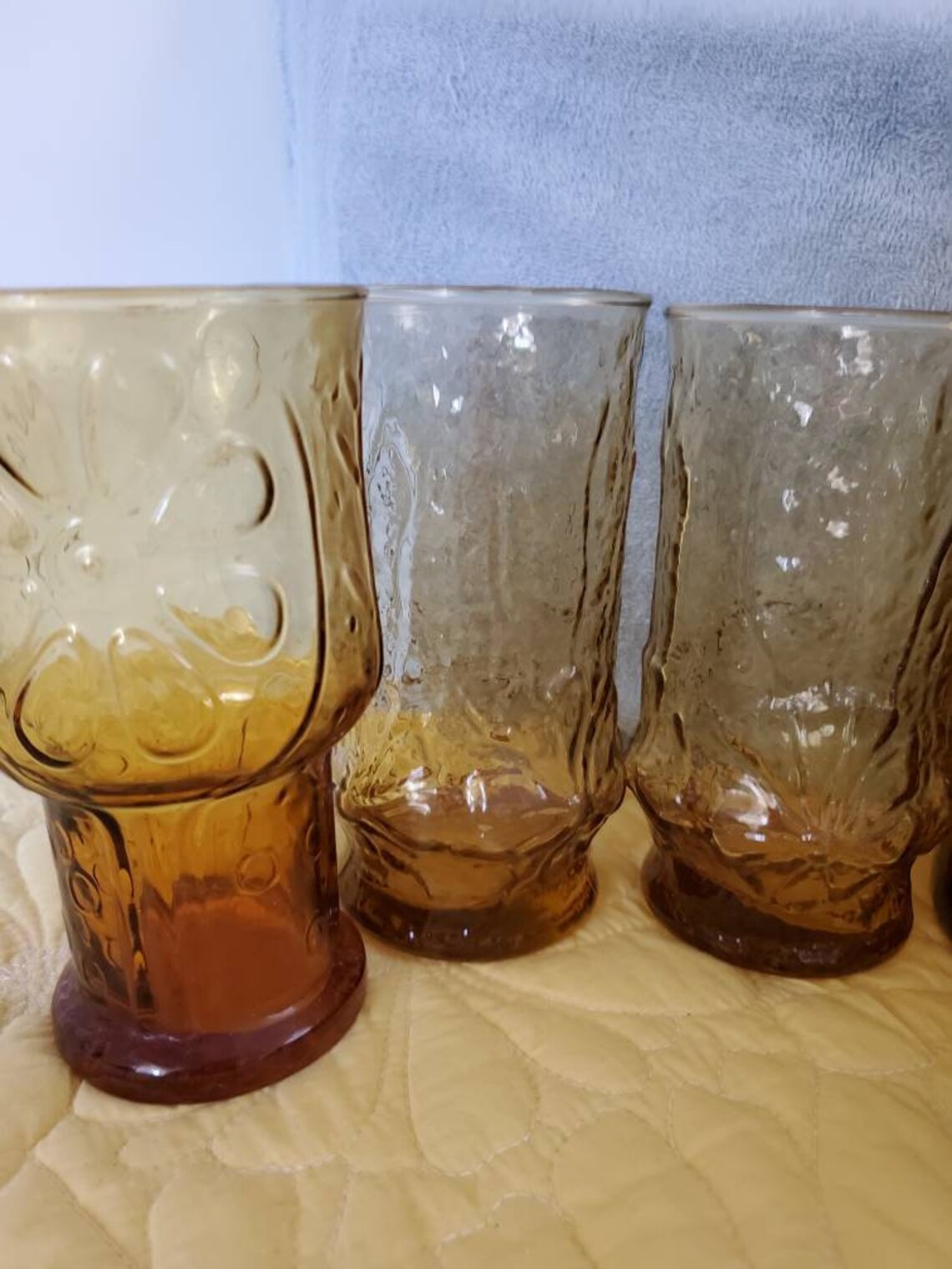 Vintage Brown Drinking Glasses Coffee Mugs & Glass Tea Etsy