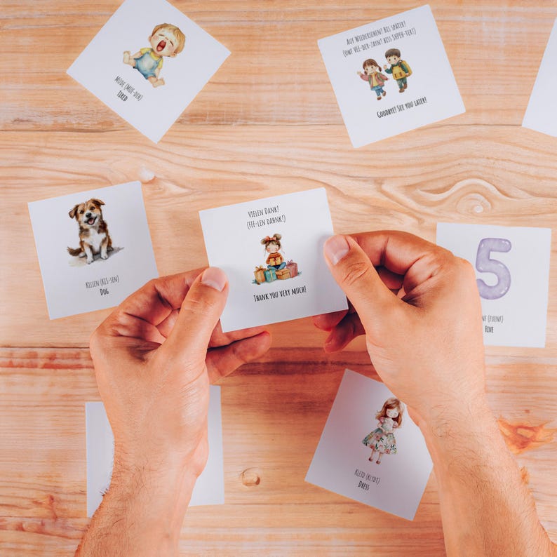 German Flashcards | 100+ Basic Words and Phrases (Digital Download) image 6