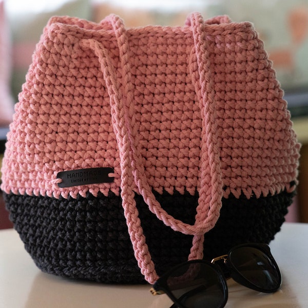 Crochet tote bag Pattern, "Spring Blossom" Tote Bag