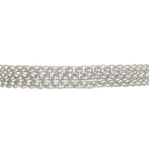Silver stainless steel chain bracelet, multi-row bracelet, three-row bracelet, minimalist bracelet