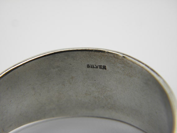 Large Solid 925 Sterling Silver Hoop Earrings Lov… - image 5