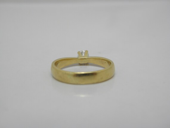 Solid 18ct Yellow Gold Diamond Solitaire Engageme… - image 5