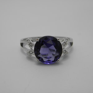 Sterling Silber 925 Amethyst Cocktail Ring UK Größe 12.75 US Größe Z 1/2 Schönen Vintage Zustand