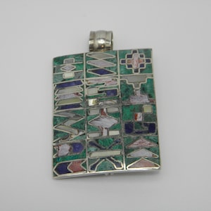 Versatile Solid 950 Silver Gemstone Brooch/Pendant Lovely Vintage Condition FREE post