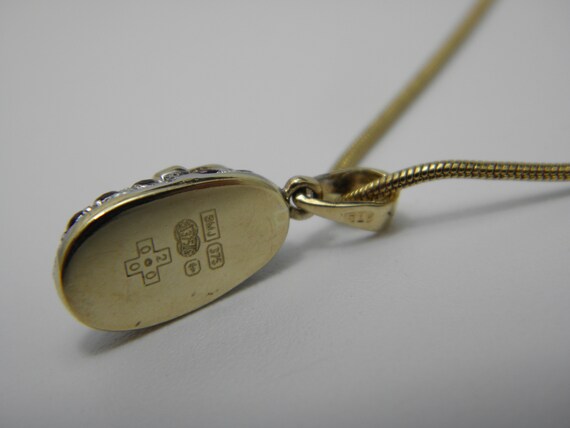 Solid 9ct Yellow Gold Ruby Shoe Pendant Necklace … - image 4