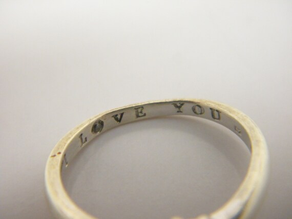 Solid 9ct White Gold White Gemstone Solitaire Eng… - image 7