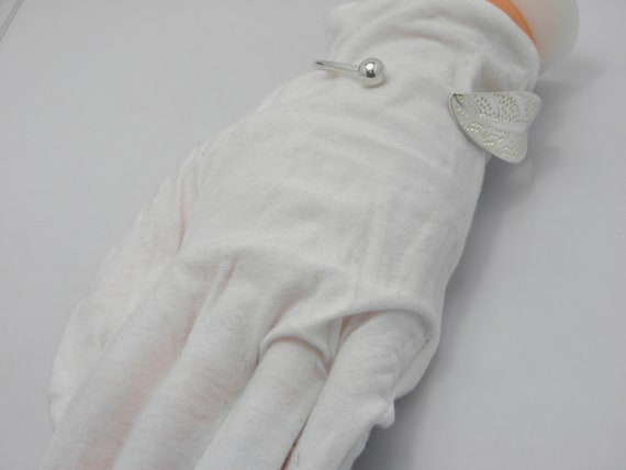 Solid 999 Silver Floral Torque Bangle Lovely Vint… - image 8