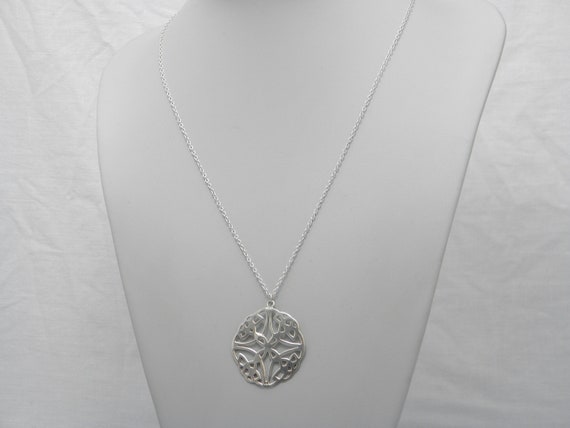 Solid 925 Sterling Silver Celtic Pendant Necklace… - image 9