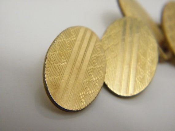 12ct Gold Back/Front HG+S Cuff Links Lovely Vinta… - image 3