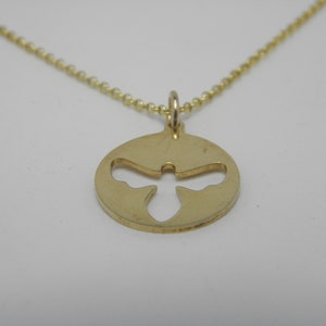 Solid 9ct Gold 375 Pendant Necklace 19&quot; Lovely Vintage Condition 375purity