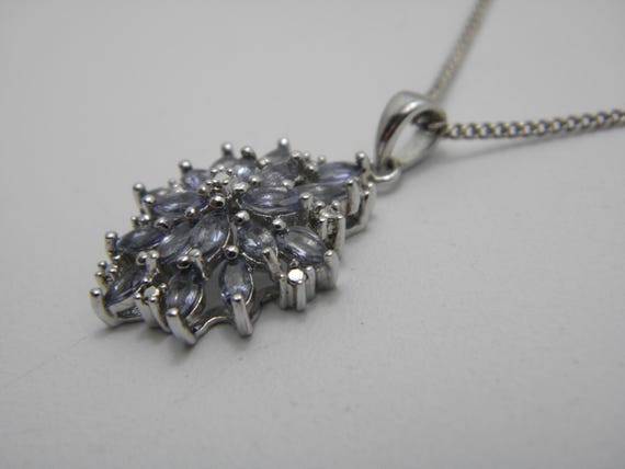 Solid 925 Sterling Silver Tanzanite Snowflake Pen… - image 4