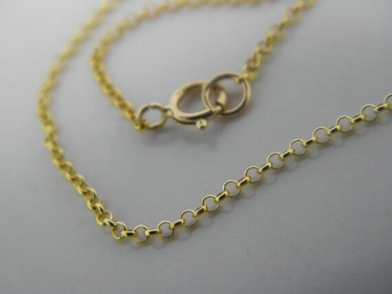 Solid 9ct Yellow Gold White Gemstone Pendant Neck… - image 5