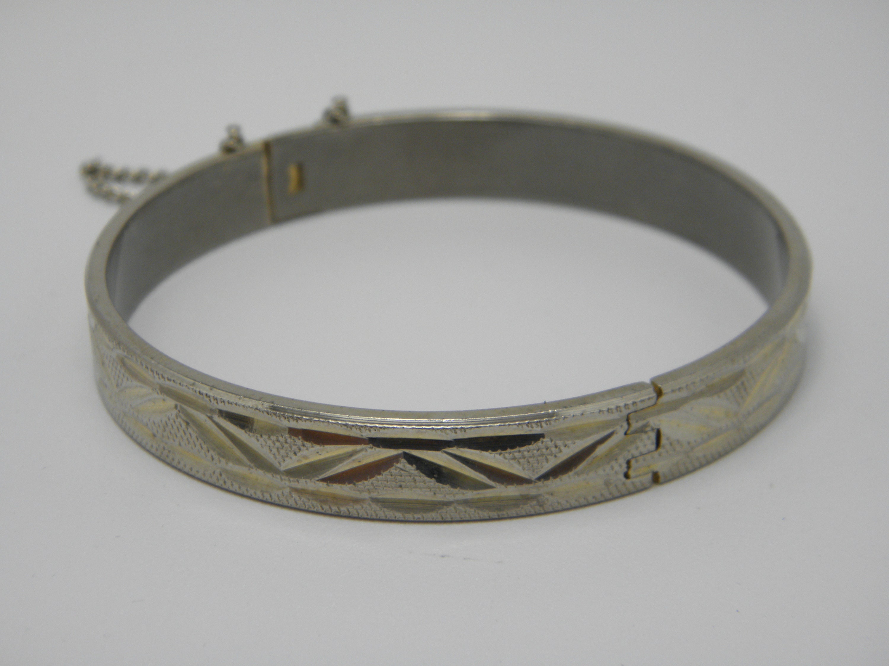 Silver Filled Ladies Chain Bangle Bracelet – 7.5 Inch (19cm) – Unisex Gift Ready