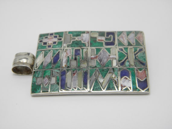 Versatile Solid 950 Silver Gemstone Brooch/Pendan… - image 7