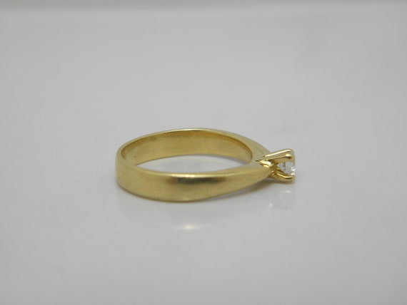 Solid 18ct Yellow Gold Diamond Solitaire Engageme… - image 6