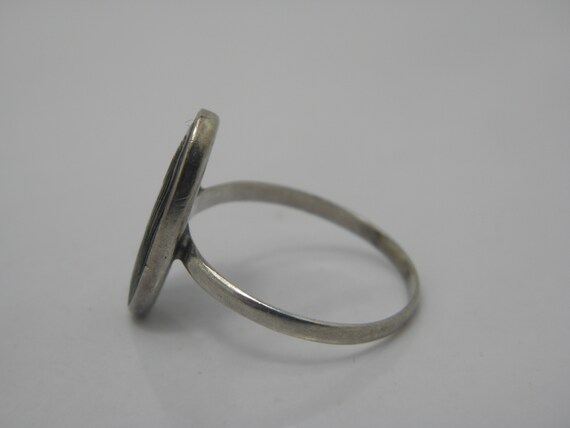 Sterling Silver Paua shell Solitaire Ring UK Size… - image 4