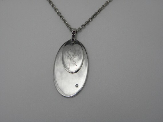 Solid 925 Sterling Silver Ruby & Diamond Lady Dog… - image 7