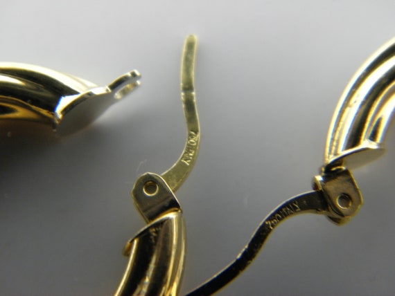 Solid 18ct Yellow Gold Hoop Earrings Lovely Vinta… - image 6