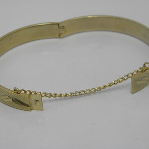 18ct Gold RGP Diamond Cut Bangle Lovely Vintage Condition HEAVY - Etsy