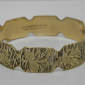Bracelet floral vintage RG en or 9 carats 7 &quot;Belle condition vintage