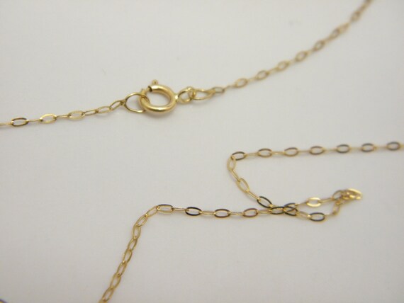 Solid 14ct Gold CZ Accented Solitaire Pendant Nec… - image 7