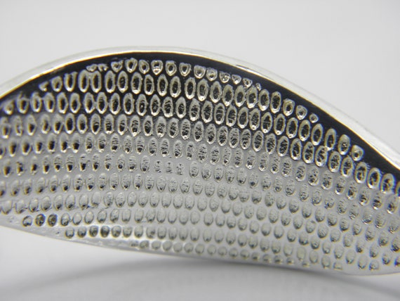 Solid 999 Silver Floral Torque Bangle Lovely Vint… - image 5