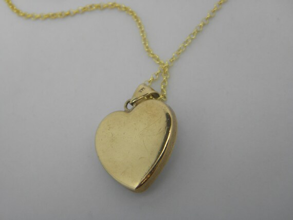 Solid 9ct Yellow Gold White Gemstone Pendant Neck… - image 6