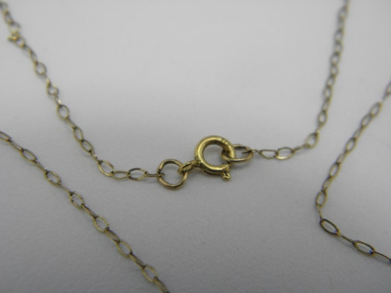 Solid 9ct Yellow Gold 375 "R" Pendant Necklace 16… - image 5