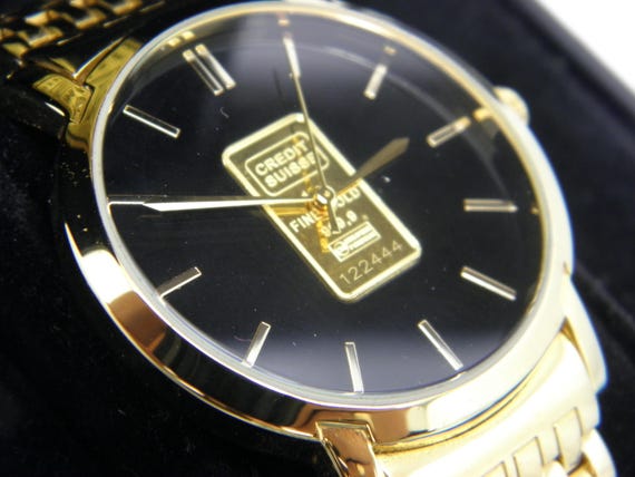 CRESCENT SUISSE 999.9 GOLD 時計 Vintage Credit Suisse 1 Gran 999.9 Fine Gold Watch 141552 | eBay