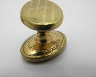Paire Boutons De Manchettes Anciens Plaqué Or - Gravés "J 9" - Vintage