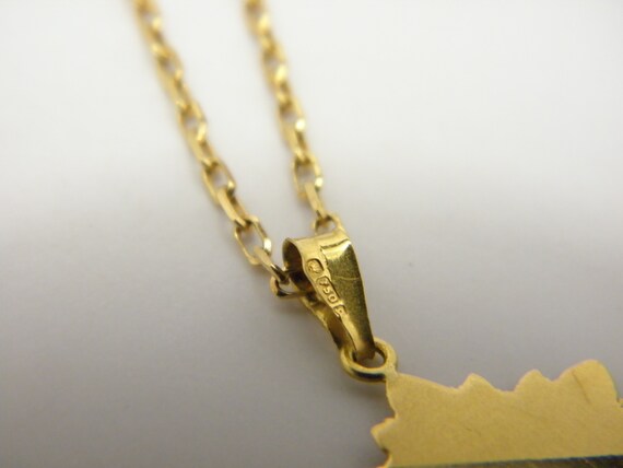 Heavy Solid 18ct Yellow Gold Snowflake Pendant Ne… - image 5
