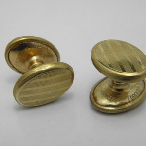 9ct Gold Capped Vintage Spring Chain Cuff Links Lovely Vintage Condition FREE Post