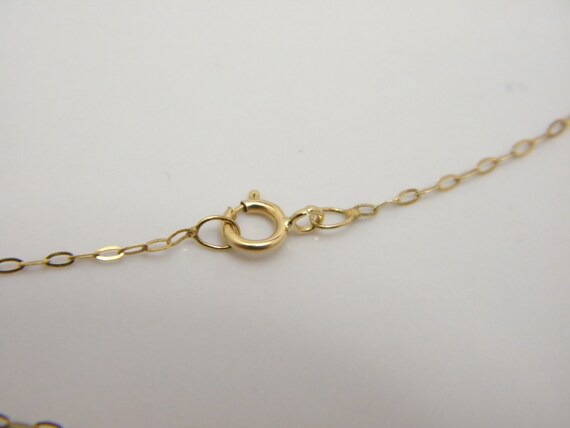 Solid 14ct Gold CZ Accented Solitaire Pendant Nec… - image 6