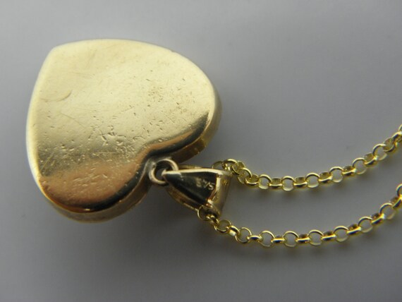 Solid 9ct Yellow Gold White Gemstone Pendant Neck… - image 9