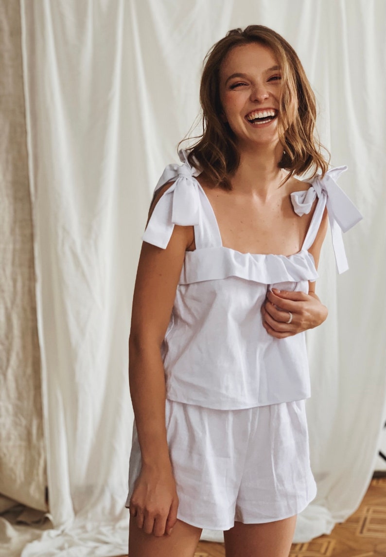 Linen Pajamas/ Linen Pajama Set/bridal Pajamas/bridal Party Etsy