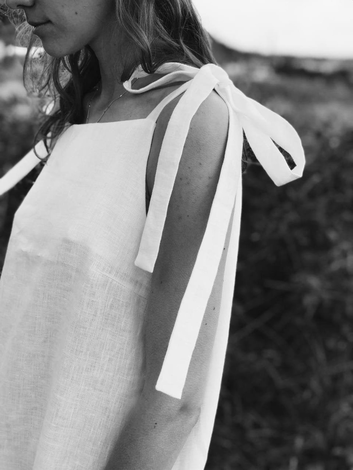 White Linen Dress/ White Linen Summer Dress/ Linen Summer Etsy