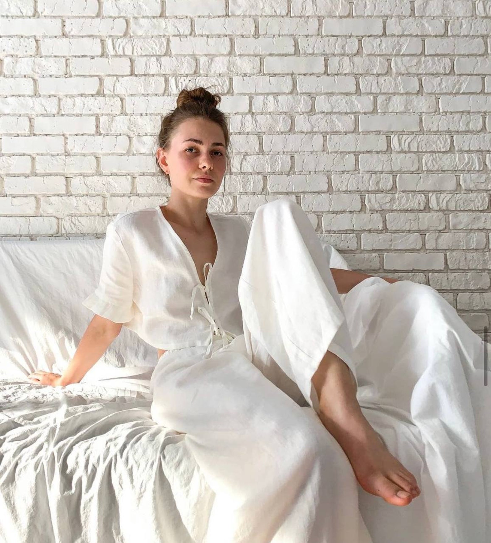 Linen pajamas/ Linen pajama/Bridal pajamas /Linen sleepwear | Etsy
