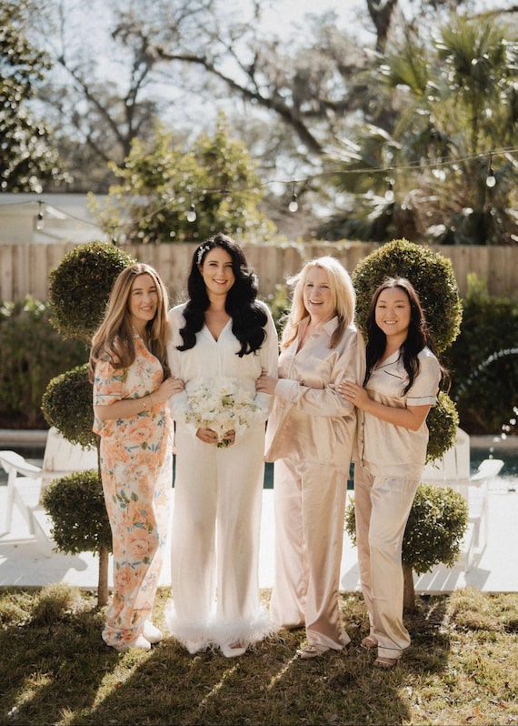 country high low bridesmaid dresses Winter Opera Pajama Set – SS Weddings main image 0